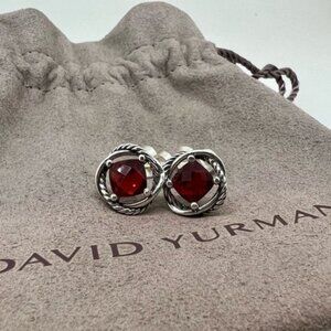 David Yurman Infinity Earrings Garnet